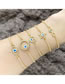 Fashion D Brass Set Zirconium Claw Chain Star Eye Pull Bracelet