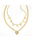 Fashion A Brass And Diamond Leopard Head Necklace