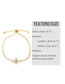 Fashion C Brass Diamond 8 Knotted Claw Chain Pull Bracelet