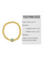 Fashion White Gold Plated Copper Beaded Oil Eye Bracelet With Diamonds