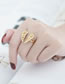 Fashion White Brass Diamond Wing Open Ring