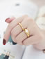 Fashion C Solid Copper Geometric Bead Open Ring