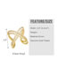 Fashion B Bronze Heart Zirconium Geometric Ring