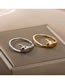 Fashion 7# Bronze Zirconium Geometric Double Open Ring