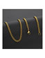 Fashion Gold 45cm Titanium Steel Gold Plated Geometric Chain Necklace