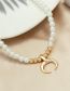 Fashion Gold Alloy Gold Plated Beaded Moon Necklace
