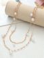 Fashion Gold Metal Geometric Pearl Chain Waist Chain