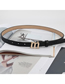 Fashion White Faux Leather Letter Snap Wide Belt