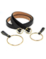 Fashion Gold Buckle Black Medium Ring Round Buckle Leather Pu Pin Buckle Belt