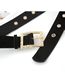 Fashion 4.3cm Waist Seal (black) Woven Square Eyelet Wide Belt