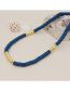 Fashion Navy Blue 6mm Soft Ceramic Necklace