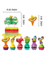 Fashion Mexican Set Without Spiral Charm (set Of 5) Spiral Charm Balloon Cake Insert Cactus Alpaca Festive Decoration Set