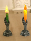 Fashion Green Halloween Glowing Candle (with Battery)