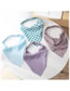 Fashion Purple Fabric Triangle Scarf Pleated Headscarf