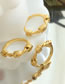 Fashion Gold Titanium Steel Gold Plated Twist Ring