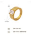 Fashion Gold Titanium Geometry Ring With Square Diamonds