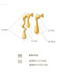 Fashion Gold Titanium Steel Geometric Panel Stud Earrings