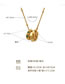 Fashion Gold Titanium Diamond Ring Necklace