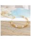 Fashion Gold Rice Beaded Braided Heart Bracelet