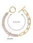 Fashion Splicing Copper Inlaid Zirconium Splicing Chain Ot Buckle Bracelet