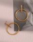 Fashion Prong-set Zircon Tapered Hoop Stud Earrings - Gold Printed Diamond Hoop Earrings