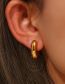 Fashion Simple Heart Small Ear Buckles - Gold Titanium Steel Geometric Heart Earrings