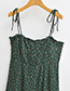 Fashion Green Geometric Print Slip Dress