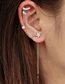 Fashion 06 Right Ear Brass Diamond Star Tassel Ear Cuff