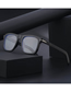 Fashion Sand Black Anti-blue Light Pc Square Large Frame Sunglasses