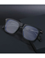 Fashion Sand Black Anti-blue Light Pc Square Large Frame Sunglasses
