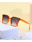 Fashion Emma Orange Gradient Pc Square Large Frame Sunglasses