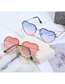 Fashion Gold Frame Gradient Burgundy Slices Pc Love Sunglasses