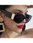 Fashion Black Grey Pc Irregular Sunglasses