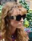 Fashion Deep Tea Pc Irregular Sunglasses