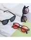 Fashion Transparent Dark Tea Pc Square Large Frame Sunglasses