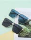 Fashion Gold Double Grey Pc Square Large Frame One Piece Sunglasses