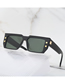 Fashion G15 Pc Rice Nail Square Large Frame Sunglasses