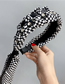Fashion Black Lace-up Ribbon Fabric Diamond-studded Plaid Stitching Streamer Braided Wide-brimmed Headband