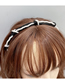 Fashion Pearl Black Velvet Knot Pearl Beaded Knotted Thin Edge Headband