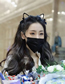 Fashion Black Fabric Double Bow Cat Ear Headband
