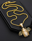 Fashion Silver Bronze Zirconium Bee Necklace