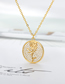 Fashion Gold Bronze Zirconium Rose Necklace