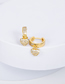 Fashion Silver Brass Inset Zirconium Heart Earrings