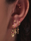 Fashion 5# Copper And Diamond Geometric Earrings Set