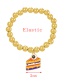 Fashion Gold-16 Alloy Drop Oil Halloween Castle Beaded Resin Bracelet