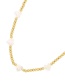 Fashion Gold Copper Beaded Shell Heart Necklace