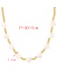 Fashion Gold-2 Copper Beaded Shell Heart Necklace