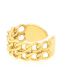 Fashion Gold Gold Plated Copper Double Chain Open Ring