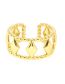 Fashion Gold Metal Cutout Diamond Ring