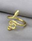 Fashion Gold Brass Diamond Snake Wrap Ring